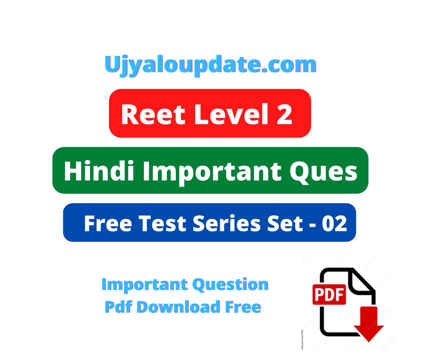 Reet level 2 Hindi Test 2